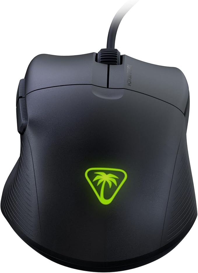 Turtle Beach Pure SEL Wired RGB Gaming Mouse, Ultra-Light 49g Ergonomic Design, 8000 DPI Optical Sensor, Mechanical Switches, Pretension System, Pure PTFE Glides, AIMO RGB Lighting – Black