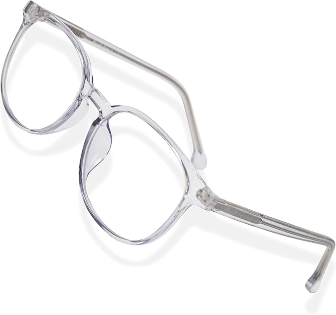 Brookstone Blue Light Blocking Glasses For Women and Men Computer Gaming Eye Protection UV Blocker With Pouch Cloth and Spray