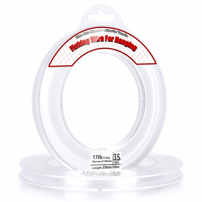 Fishing Line Clear, Acejoz 656FT Clear Fishing Wire for Hanging, 200 Meters 0.3mm Nylon String Supports 17 Pounds, Invisible Fishing Line for Balloon Garland Hanging Decorations Beading and Crafts…