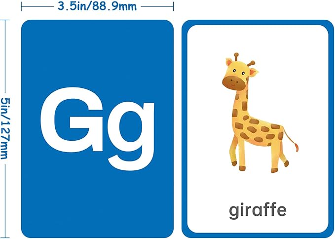Flash Cards for Toddlers Learning – 54 Double-Sided Alphabet, Number, Color & Shape Cards – Durable Preschool Educational Toys for Kids Ages 2-5, Waterproof & Tear-Resistant, Montessori Early Learning