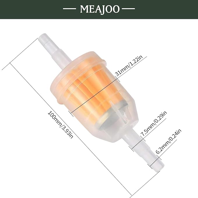6PCS 1/4" x 5/16" Gas Inline Fuel Filter,