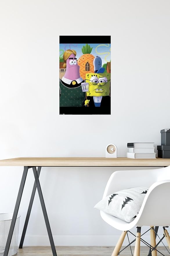 Trends International Nickelodeon Spongebob - American Gothic Wall Poster, 14.725" x 22.375", Premium Unframed Version