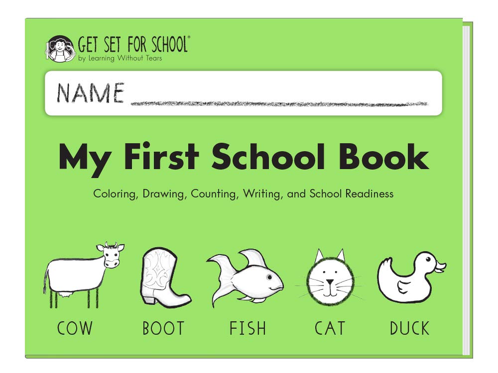 Learning Without Tears My First School Book Student Workbook, Age 3+, Preschool, Handwriting Practice, Writing Book, School & Home, Language Arts, Tutoring, Sensory