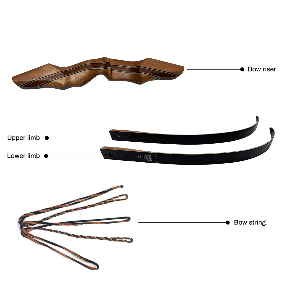 DEERACE Archery 58" 60" Hunting Recurve Bow, Bow and Arrow Set for Adults Youth Beginner Hunting Targeting Archery (35 Lbs, 58")