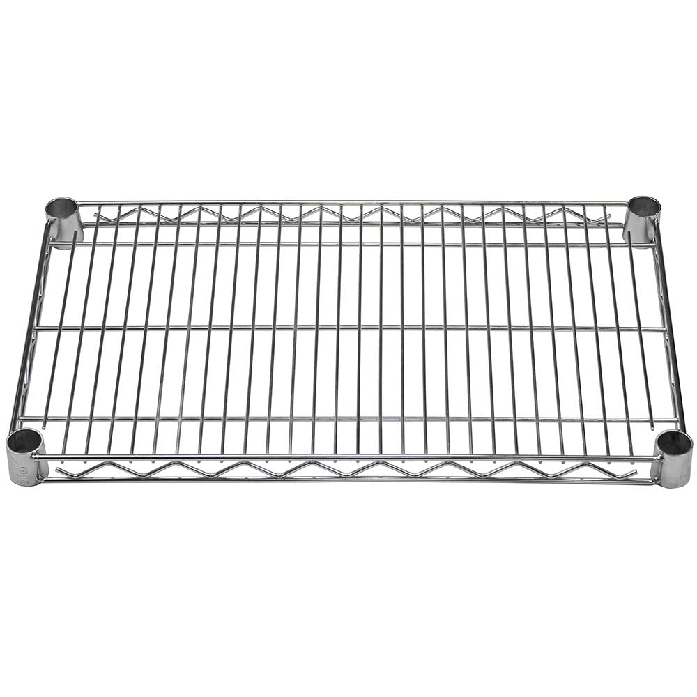 Shelving Inc. 14" d x 18" w Chrome Wire Shelving with 2 Tier Shelves, Weight Capacity 800lbs Per Shelf