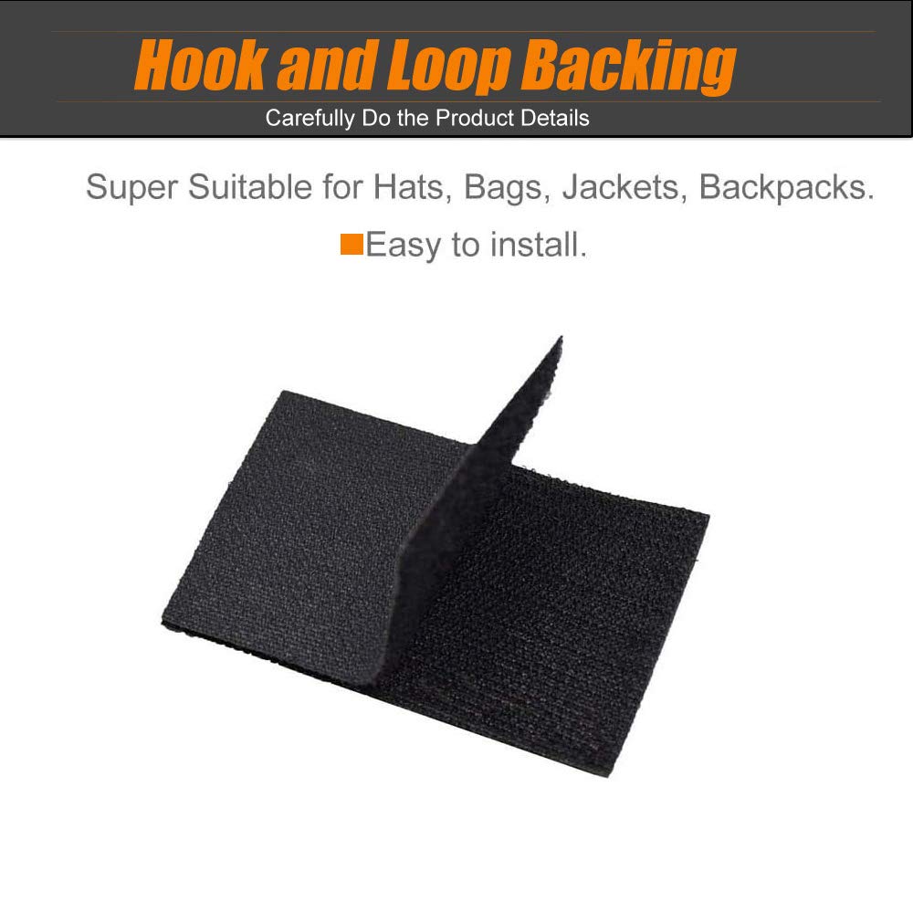 R.SASR 6 Pack Extra Reflective Patch Hook Fastener for Safety