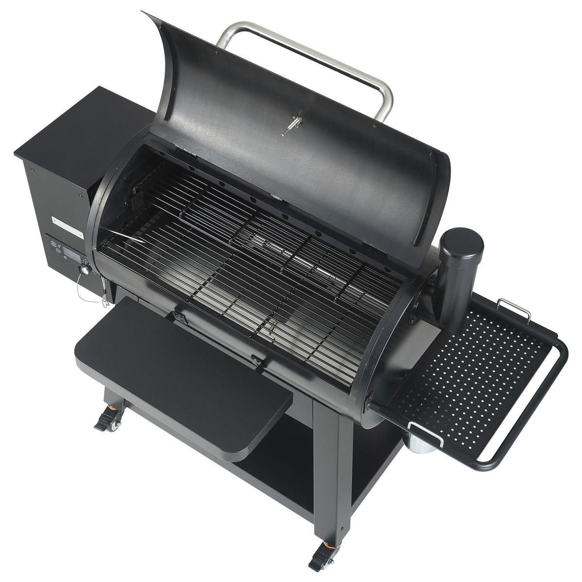62 inch Portable Charcoal Grill, Propane Gas Grills with Cover and Cart, Heavy Duty Iron BBQ Grill, Mini Tabletop Smoker for Outdoor Cooking, Barbecue Camping, Picnic, Patio, and Backyard, Black