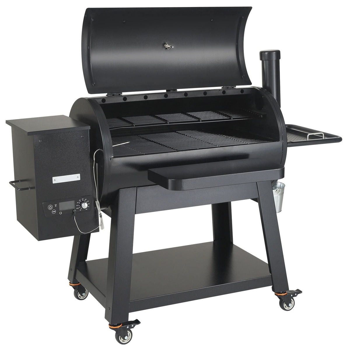62 inch Portable Charcoal Grill, Propane Gas Grills with Cover and Cart, Heavy Duty Iron BBQ Grill, Mini Tabletop Smoker for Outdoor Cooking, Barbecue Camping, Picnic, Patio, and Backyard, Black