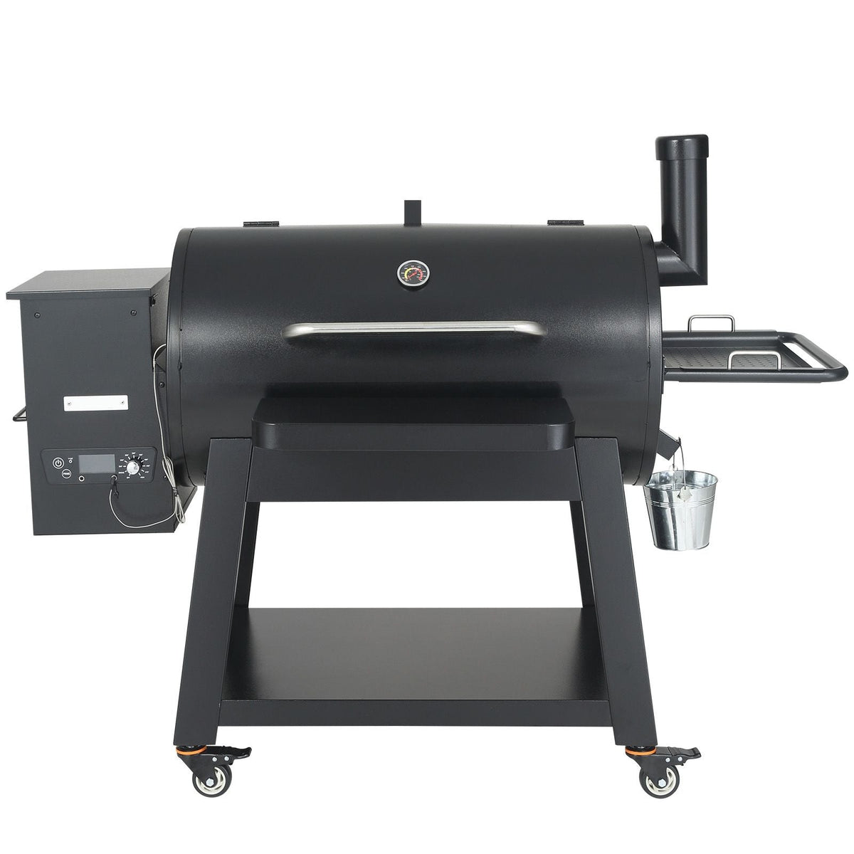 62 inch Portable Charcoal Grill, Propane Gas Grills with Cover and Cart, Heavy Duty Iron BBQ Grill, Mini Tabletop Smoker for Outdoor Cooking, Barbecue Camping, Picnic, Patio, and Backyard, Black