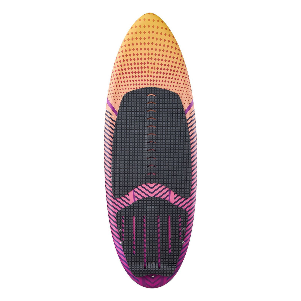 63-Inch Wakesurf Board, Wake Surfing Board with EPS Foam Core, EVA Non-Slip Pad & 3 Tail Fins, UV-Resistant Wakesurfing Boards for Adults Up to 250 lbs