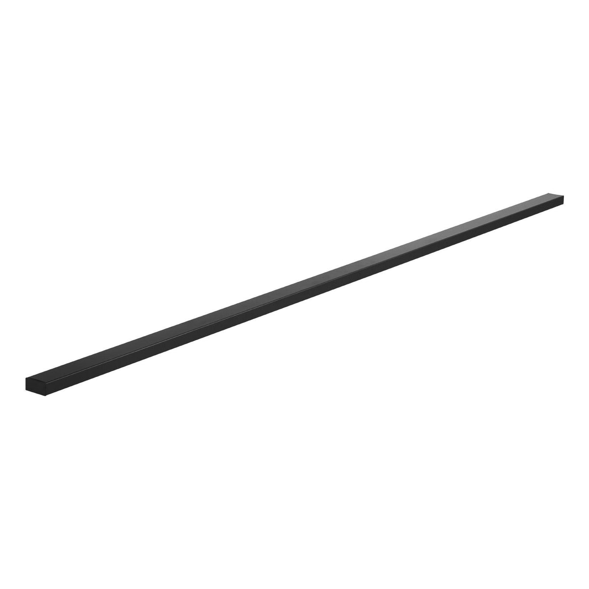 6.5 ft Stainless Steel Handrail, Rectangular Top Stair Deck Hand Rail for Outdoor/Indoor Steps with End Cap,Matte Black Coating Adjustable Metal Stair Rail for Cable Railing Kit