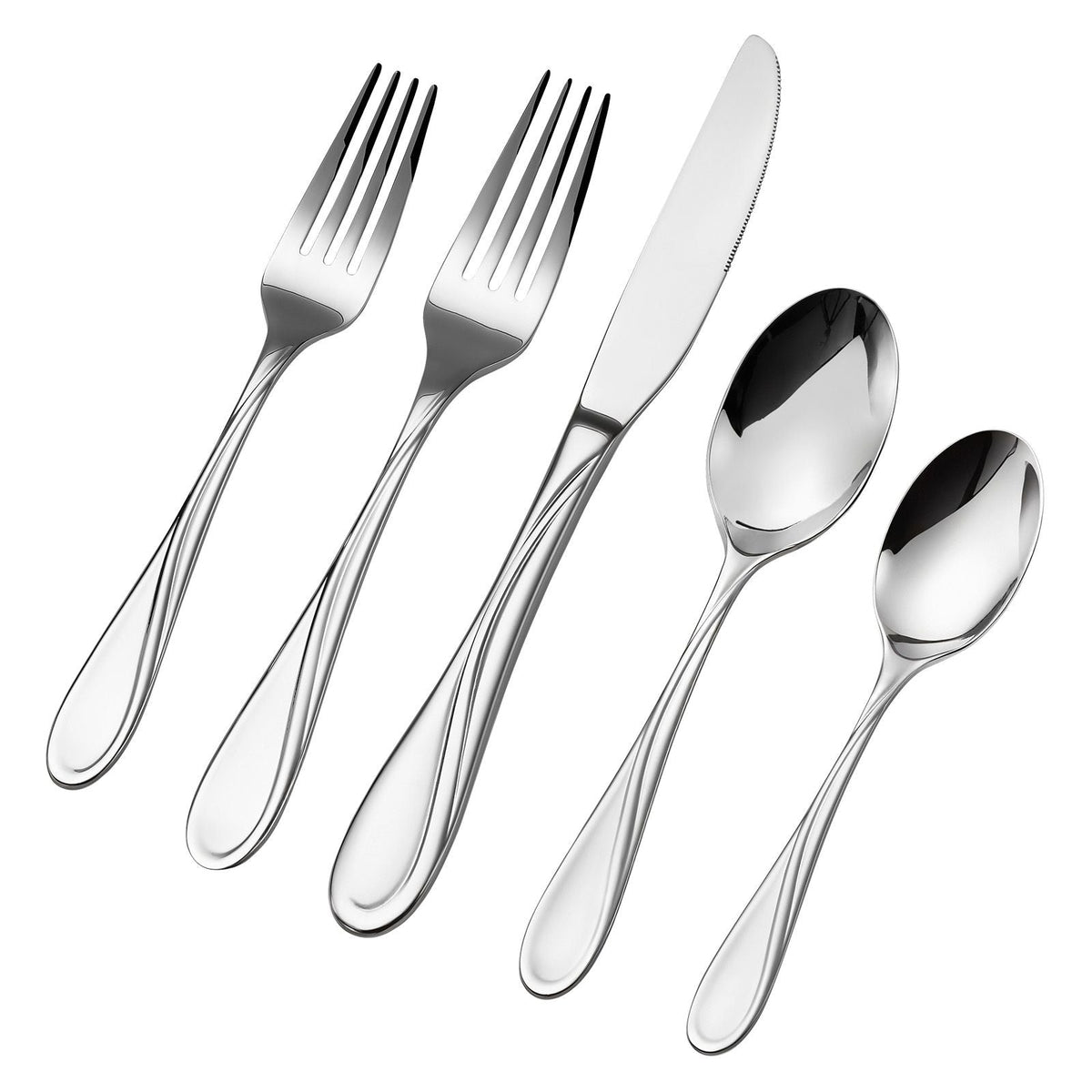 65-Piece Silverware Set, Food-Grade Stainless Steel Flatware Utensils, Mirror Finished Cutlery Set, Dishwasher Safe Eating Tableware for Kitchen Home, Service for 12, Include Knife Fork Spoon