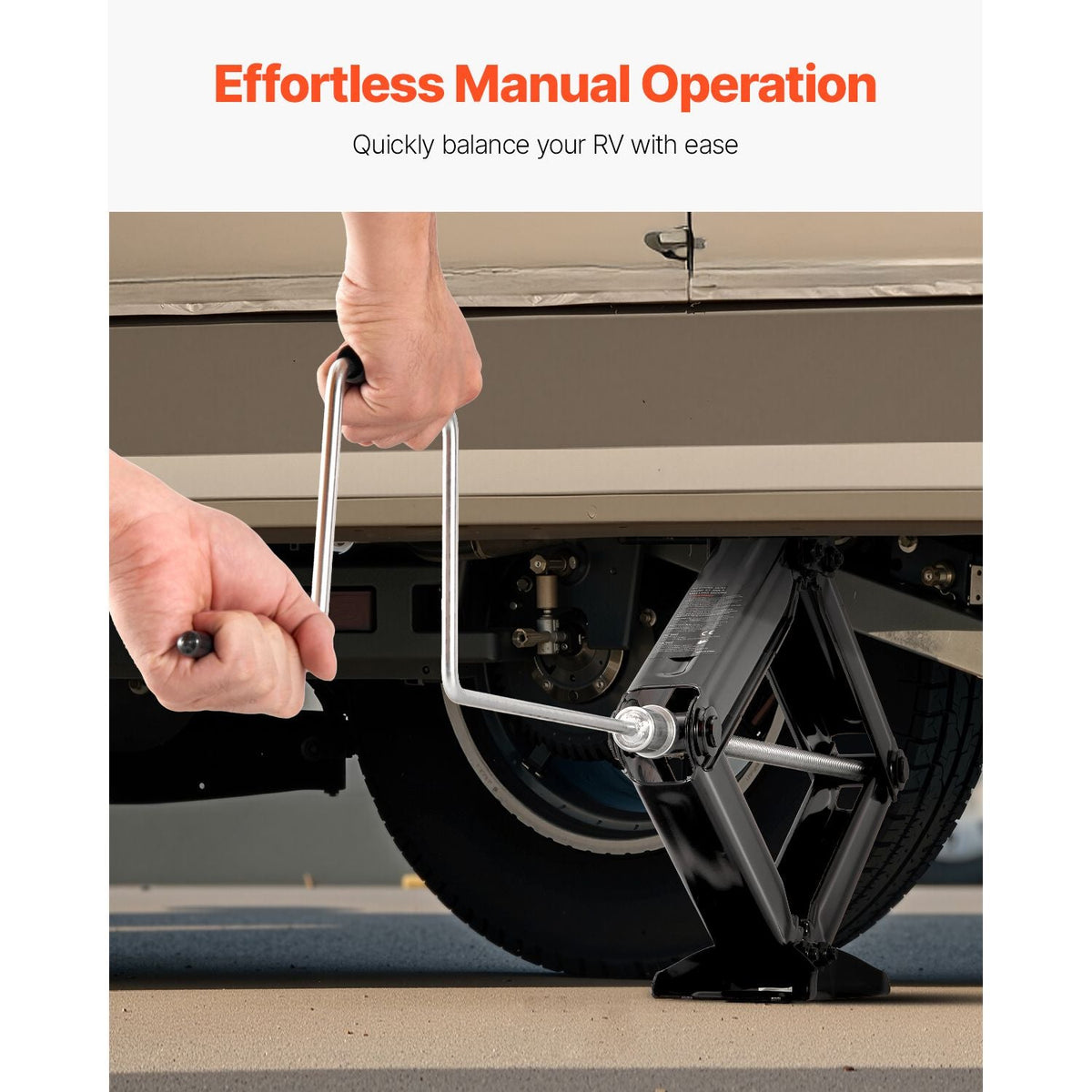 6500 lbs RV Scissor Jacks, 4-23.4 in RV Stabilizer Leveling Scissor Jacks, Set of 4, Heavy Duty Stabilizer Jack with Crank Handle, Socket and Bubble Levels, Not Easily Bent or Deformed