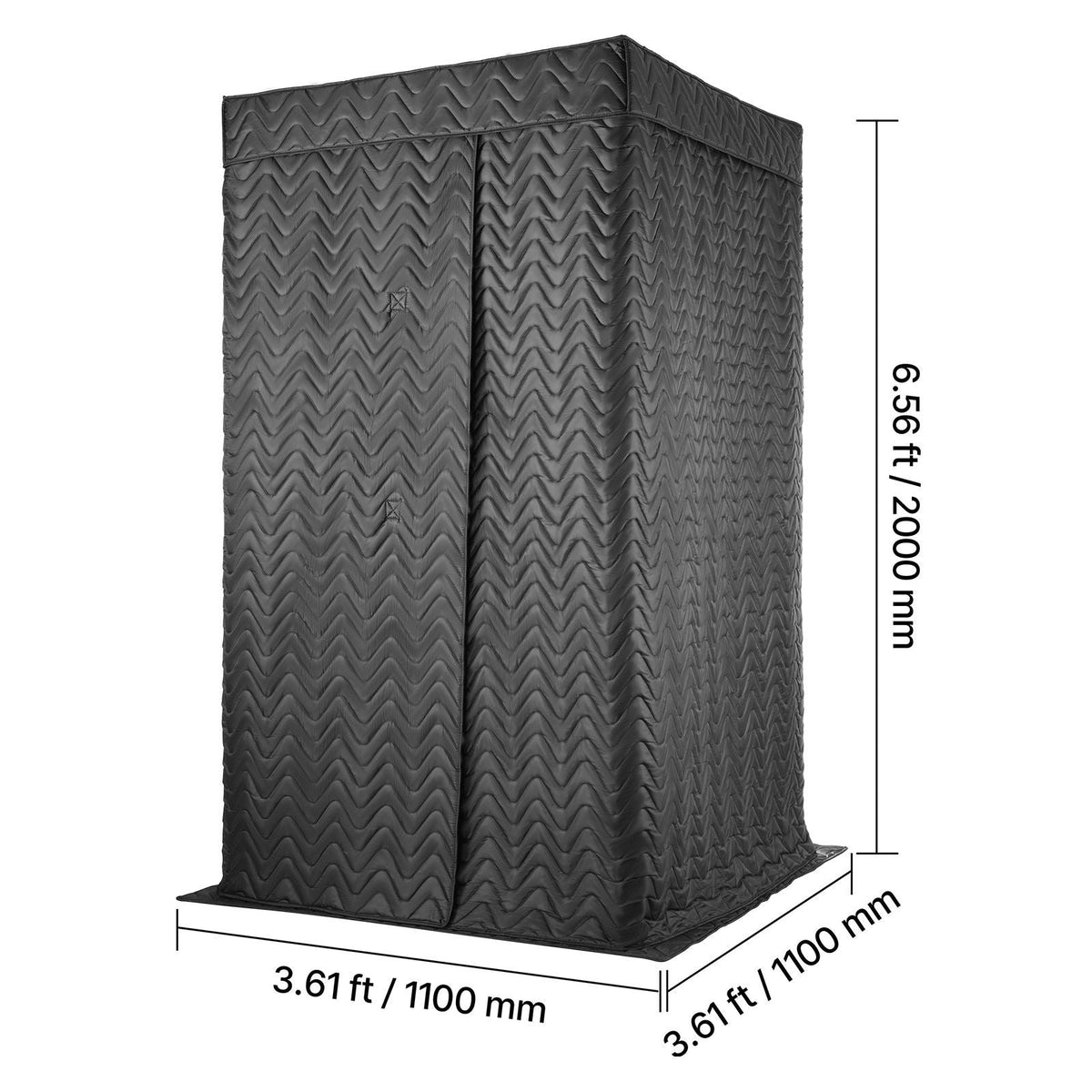 6.56 ft Portable Vocal Booth Pro-Grade Recording Studio for Echo-Free Vocals