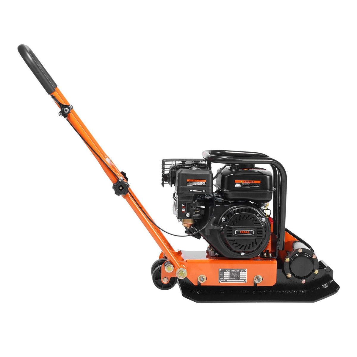 6.5HP Plate Compactor, 196CC Gas Engine, 2360 lbs Vibratory Compaction Tamper, 22.1x15.9 in Plate Power Jumping Jack Tamper, 5600 VPM Pavement Compactor for Walkways, Asphalts, Paver Landscaping