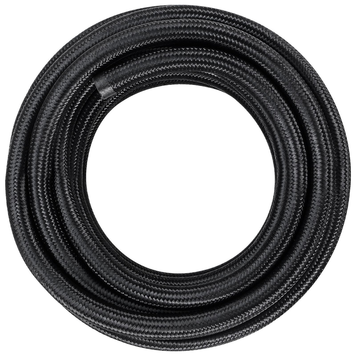 6AN Fuel Line Kit, 20 FT Fuel Hose Kit, 0.34" Nylon Stainless Steel Braided Fuel Line Oil/Gas/Diesel Hose End Fitting Kit, with 12 PCS Swivel Fitting Adapter Kit, Black