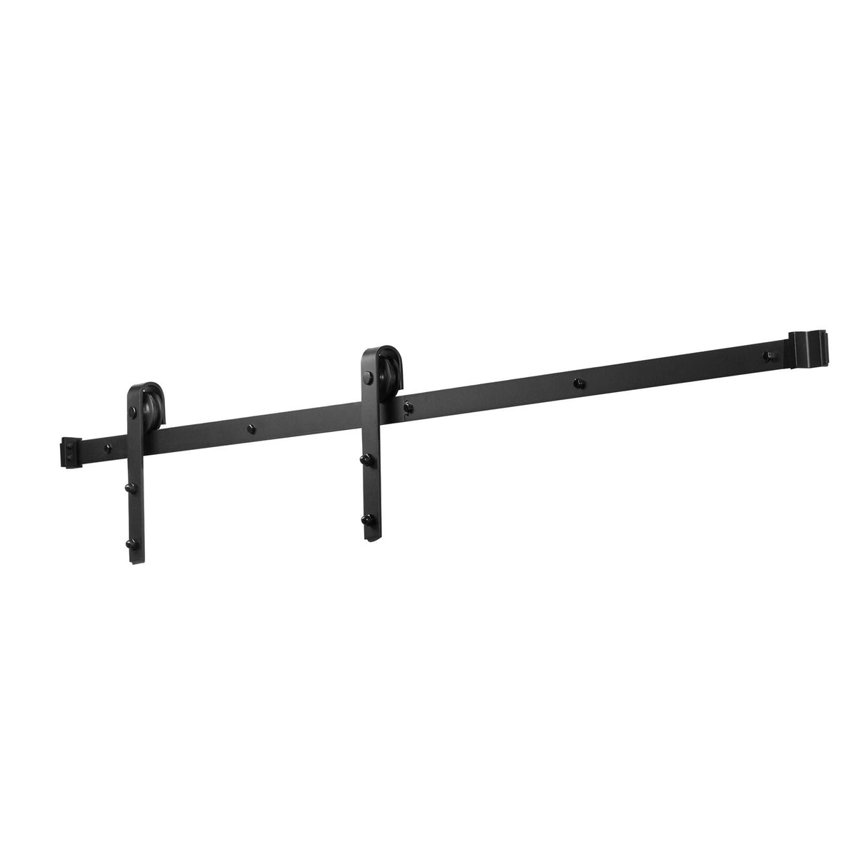 6FT Sliding Barn Door Hardware Kit, 330 LBS Weight Capacity, Compatible with 36 Inches Max Width & 1-3/8 to 1-3/4 Inches Thickness Single Sliding Barn Door, Durable Track & J-shape Roller, Black