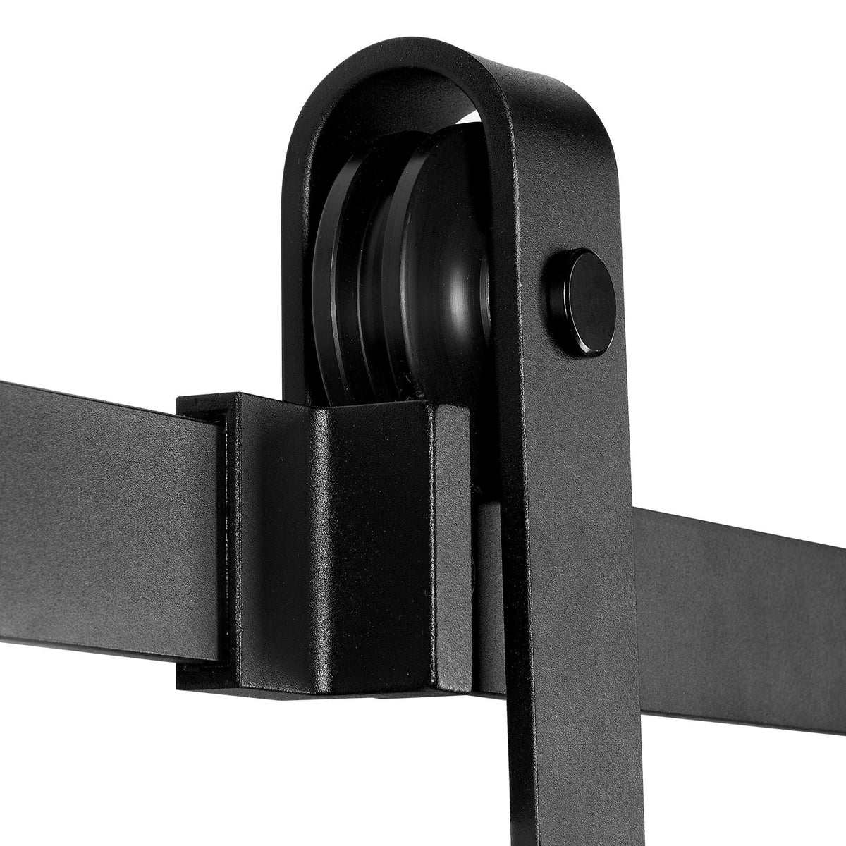 6FT Sliding Barn Door Hardware Kit, 330 LBS Weight Capacity, Compatible with 36 Inches Max Width & 1-3/8 to 1-3/4 Inches Thickness Single Sliding Barn Door, Durable Track & J-shape Roller, Black