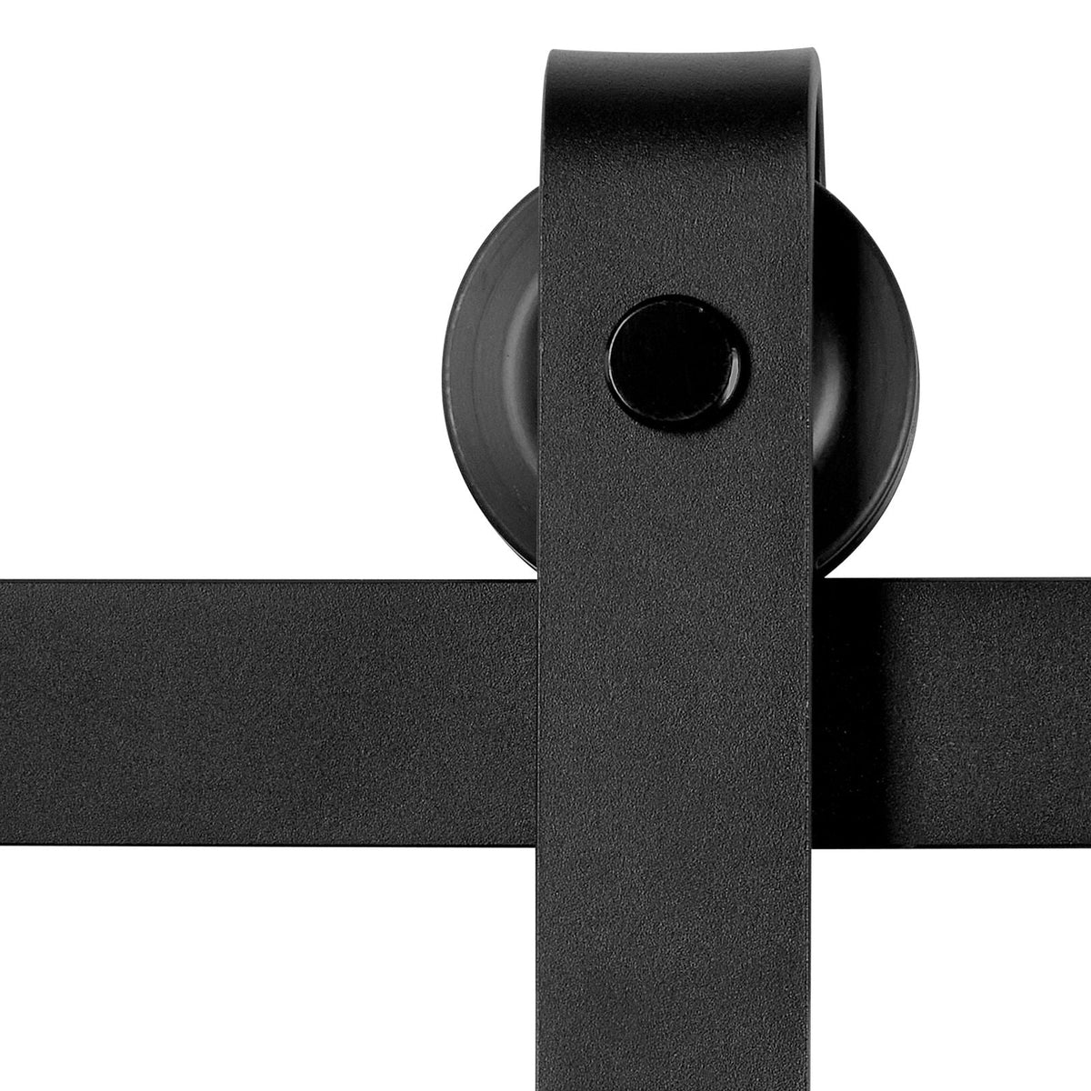 6FT Sliding Barn Door Hardware Kit, 330 LBS Weight Capacity, Compatible with 36 Inches Max Width & 1-3/8 to 1-3/4 Inches Thickness Single Sliding Barn Door, Durable Track & J-shape Roller, Black