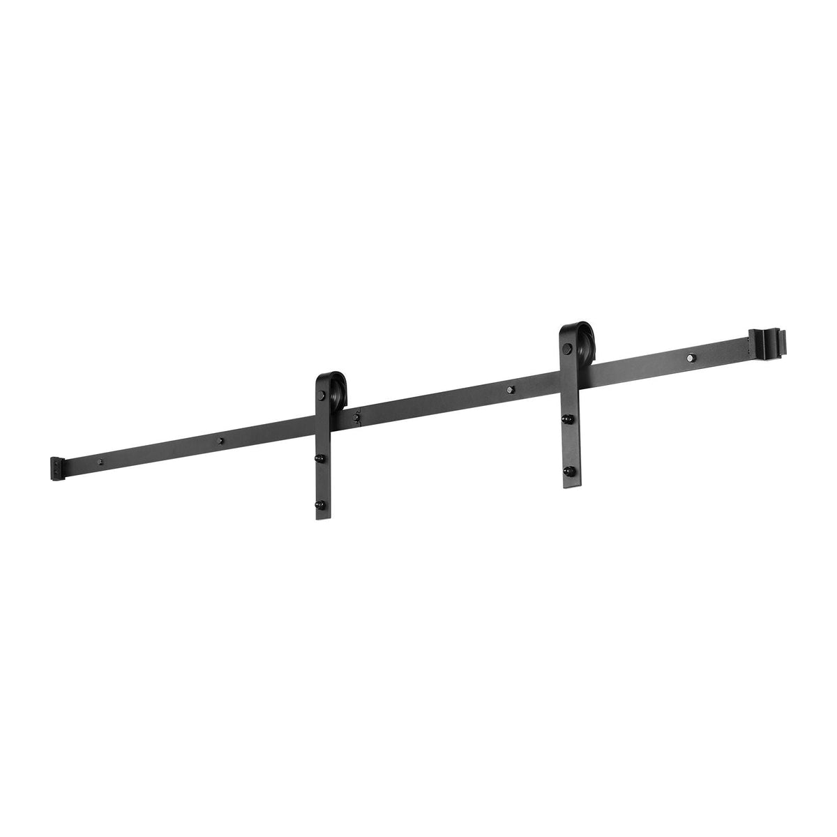 6FT Sliding Barn Door Hardware Kit, 330 LBS Weight Capacity, Compatible with 36 Inches Max Width & 1-3/8 to 1-3/4 Inches Thickness Single Sliding Barn Door, Durable Track & J-shape Roller, Black