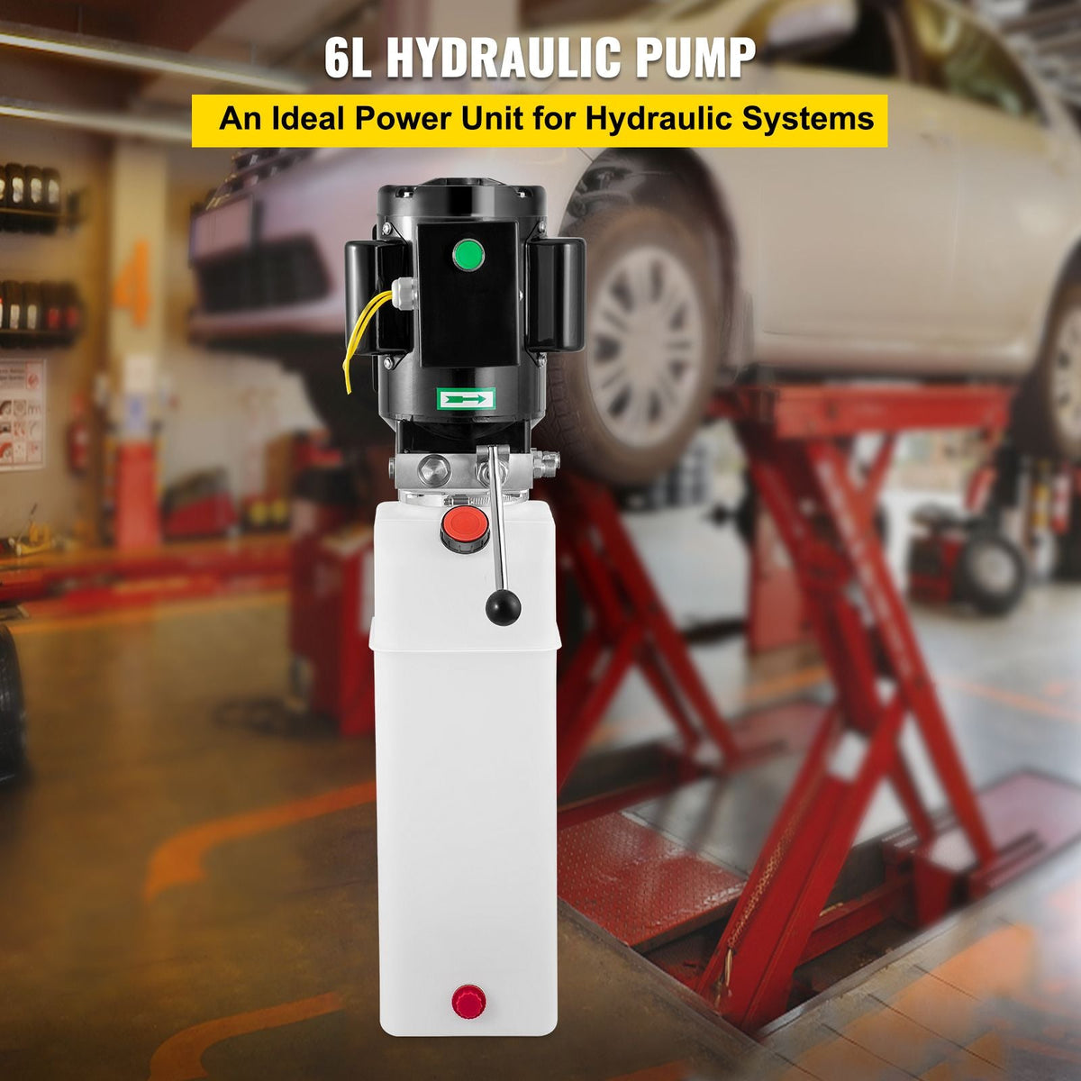 6L Car Lift Hydraulic Power Unit Pack 220V 50hz 1 ph 2750 PSI Auto