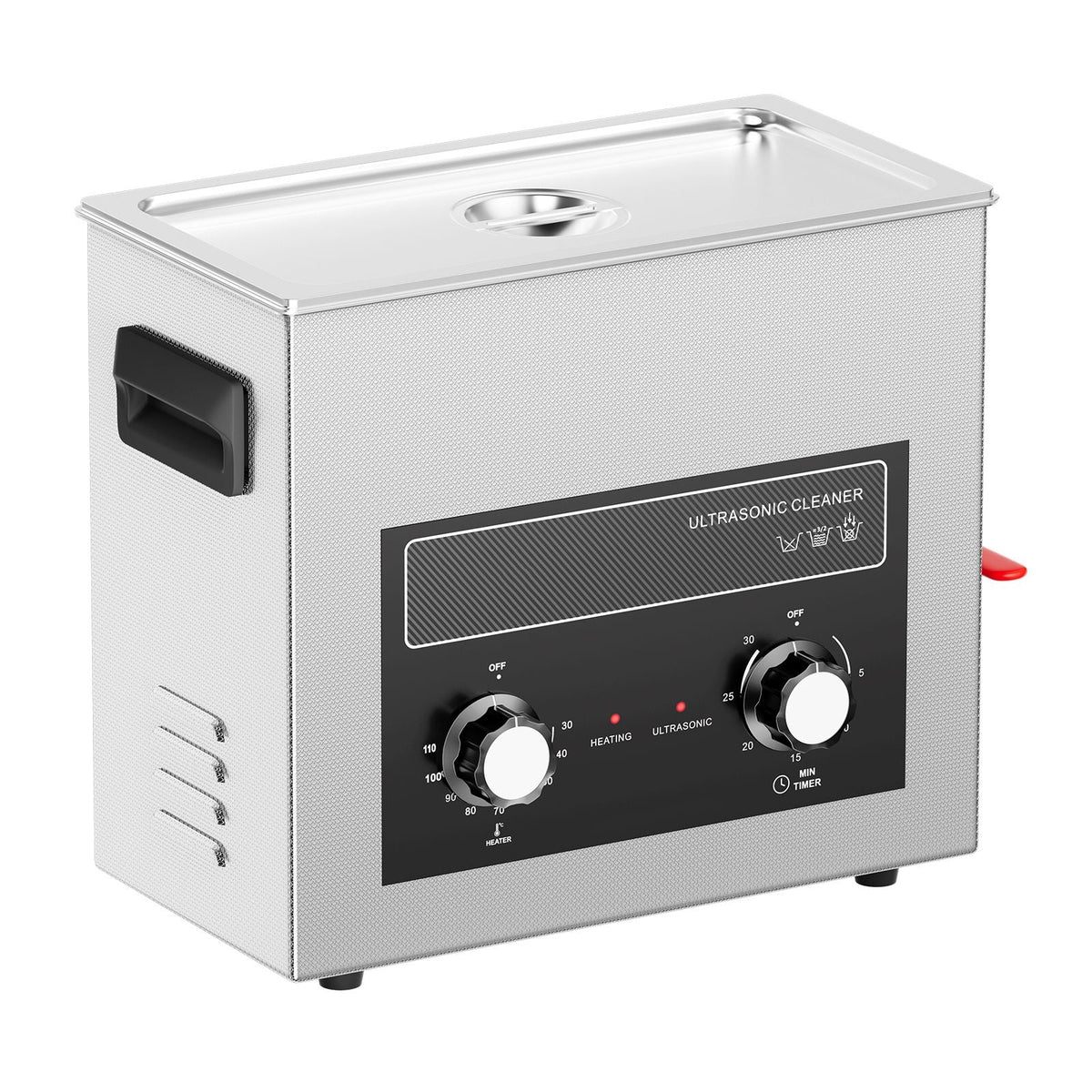 6L Ultrasonic Cleaner with Heater Timer & Basket, Professional Digital Sonic Cavitation Machine, 180W Cleaning Machine for Watch Instruments, Glasses, Coin, Metal Parts, Tool