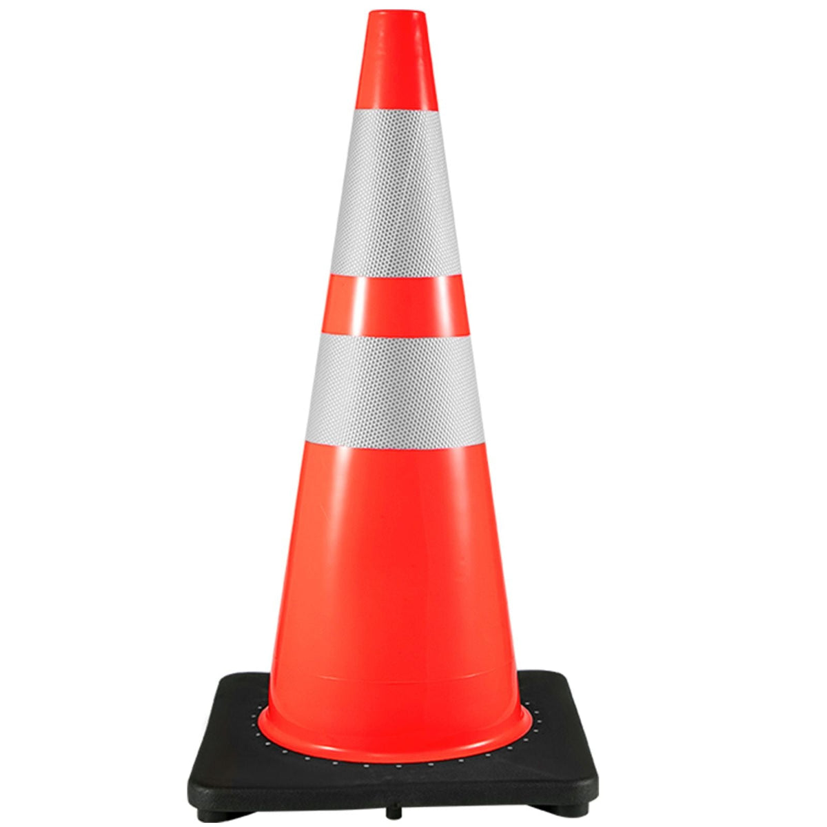 6Pack 36\" Traffic Cones, Safety Road Parking Cone with Black Weighted Base, PVC Orange Traffic Safety Cones, Hazard Cones Reflective Collars for Construction Traffic Parking