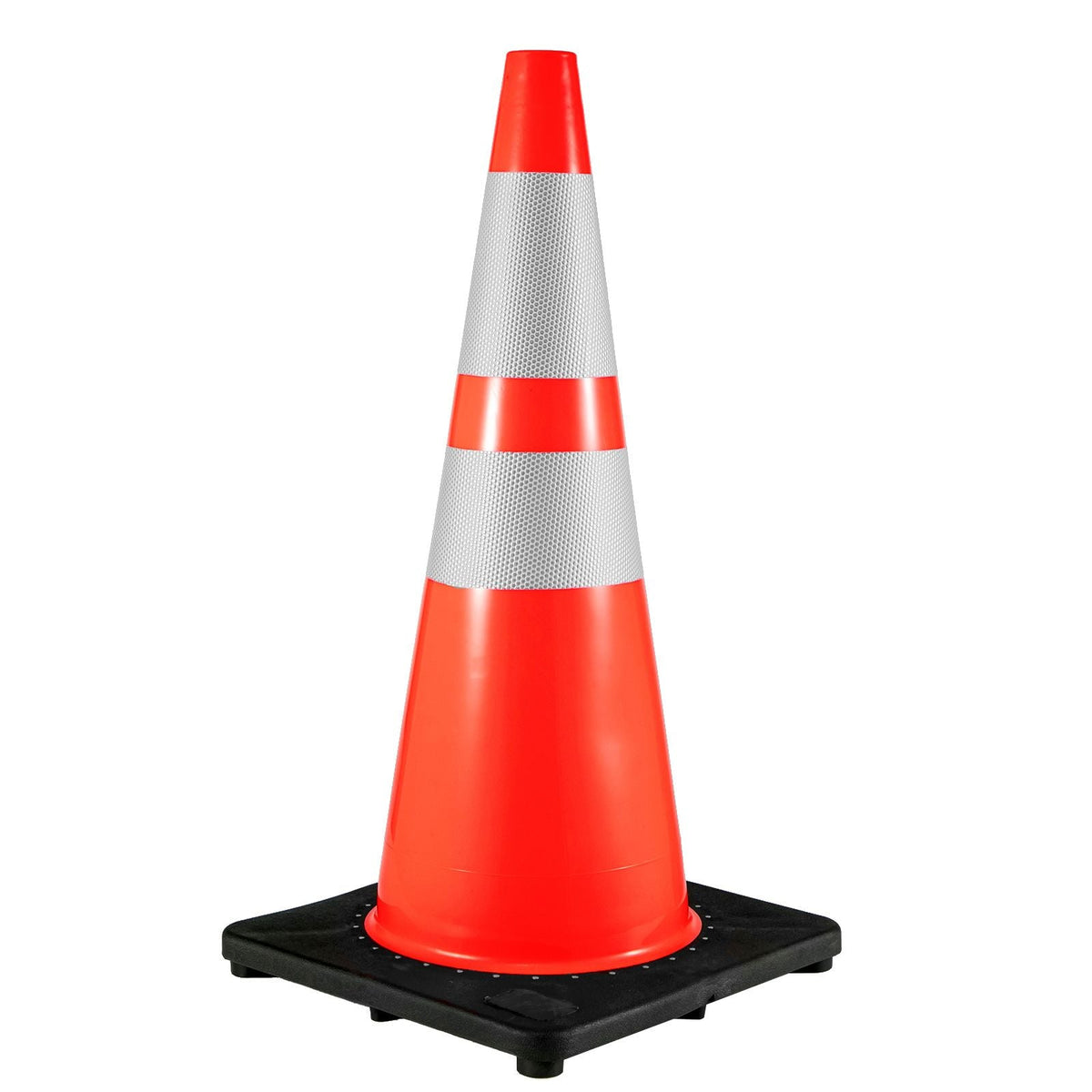6Pack 36\" Traffic Cones, Safety Road Parking Cone with Black Weighted Base, PVC Orange Traffic Safety Cones, Hazard Cones Reflective Collars for Construction Traffic Parking