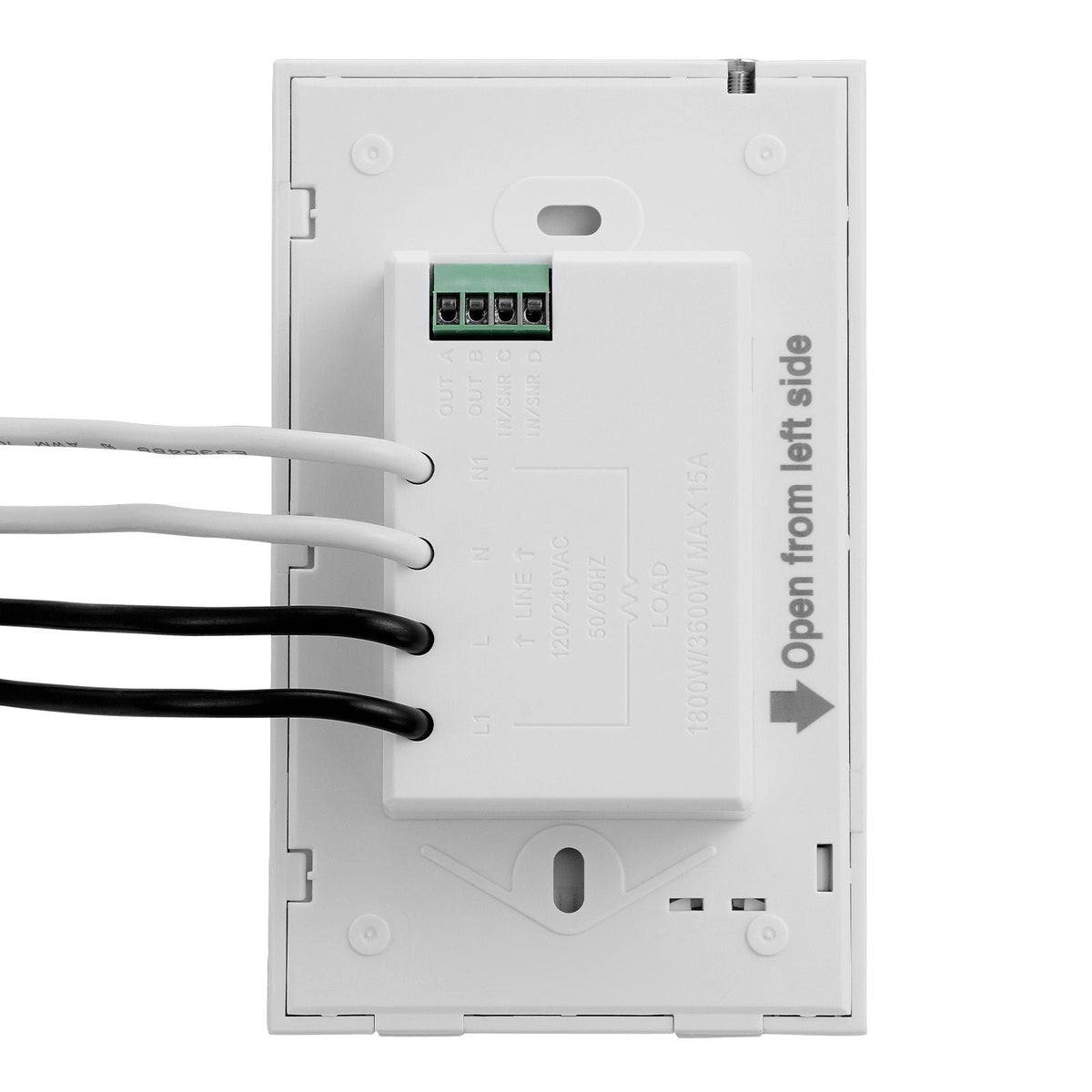 7-Day Programmable Thermostat, Home Thermostats for Radiant Underfloor Heating Cable, Heat Pump, with GFCI & Sensitive Sensor, LCD Touchscreen, Energy-Efficient, Gray-White (Without Wifi)