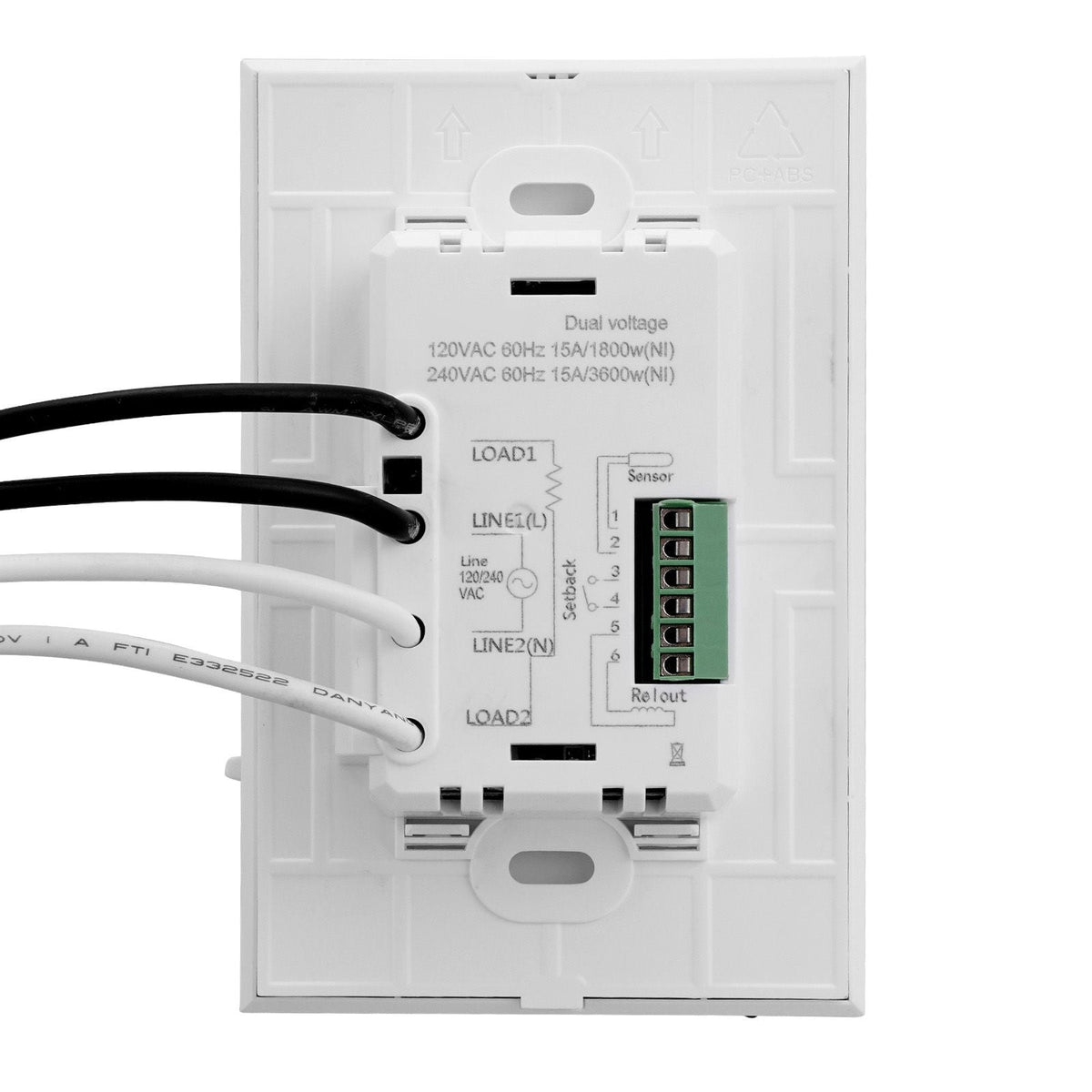 7-Day Programmable Thermostat, Home Thermostats for Radiant Underfloor Heating Cable,Heat Pump, Built-in GFCI & Sensitive Sensor, LED Screen with Backlight,Energy-Efficient,White
