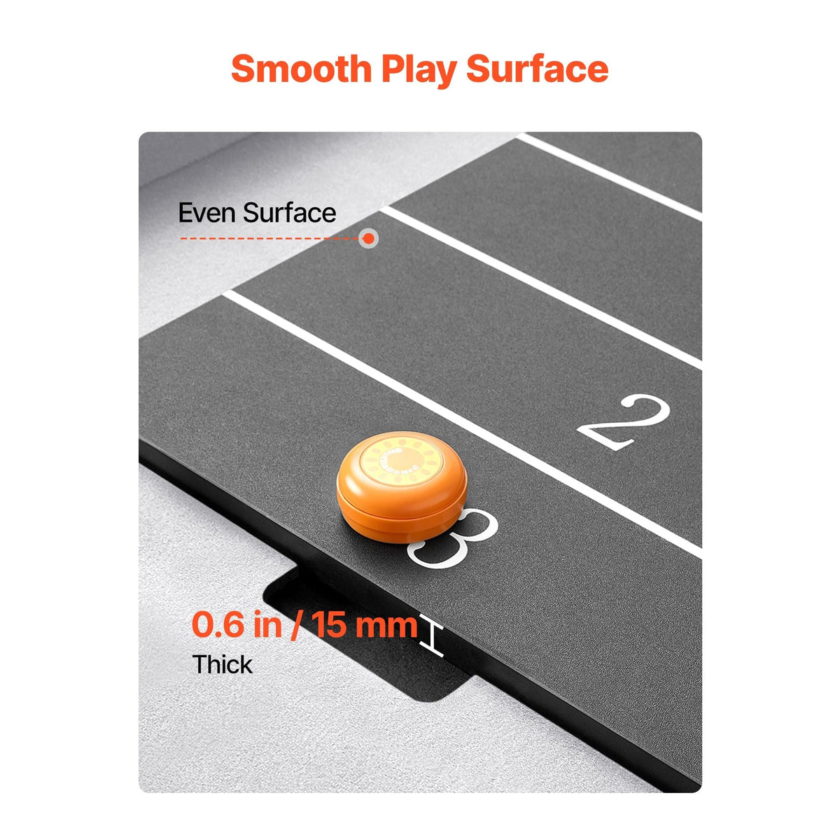7 ft Shuffleboard Table, 2 in 1 Shuffleboard and Tabletop Curling Combo Game, Compact Shuffle Board with Smooth Surface, Folding Legs, 8 Pucks, Easy to Disassemble and Move, for Family Game Room