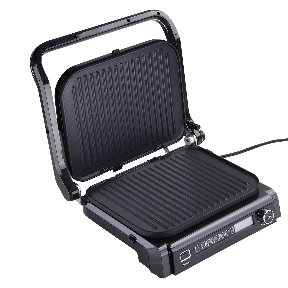 7 IN 1 Commercial Electric Griddle, 14.4" 1800W Indoor Countertop Grill, Restaurant Teppanyaki Grill with Non Stick Iron Cooking Plate, 0-446 Fahrenheit Adjustable Temp Control 110V