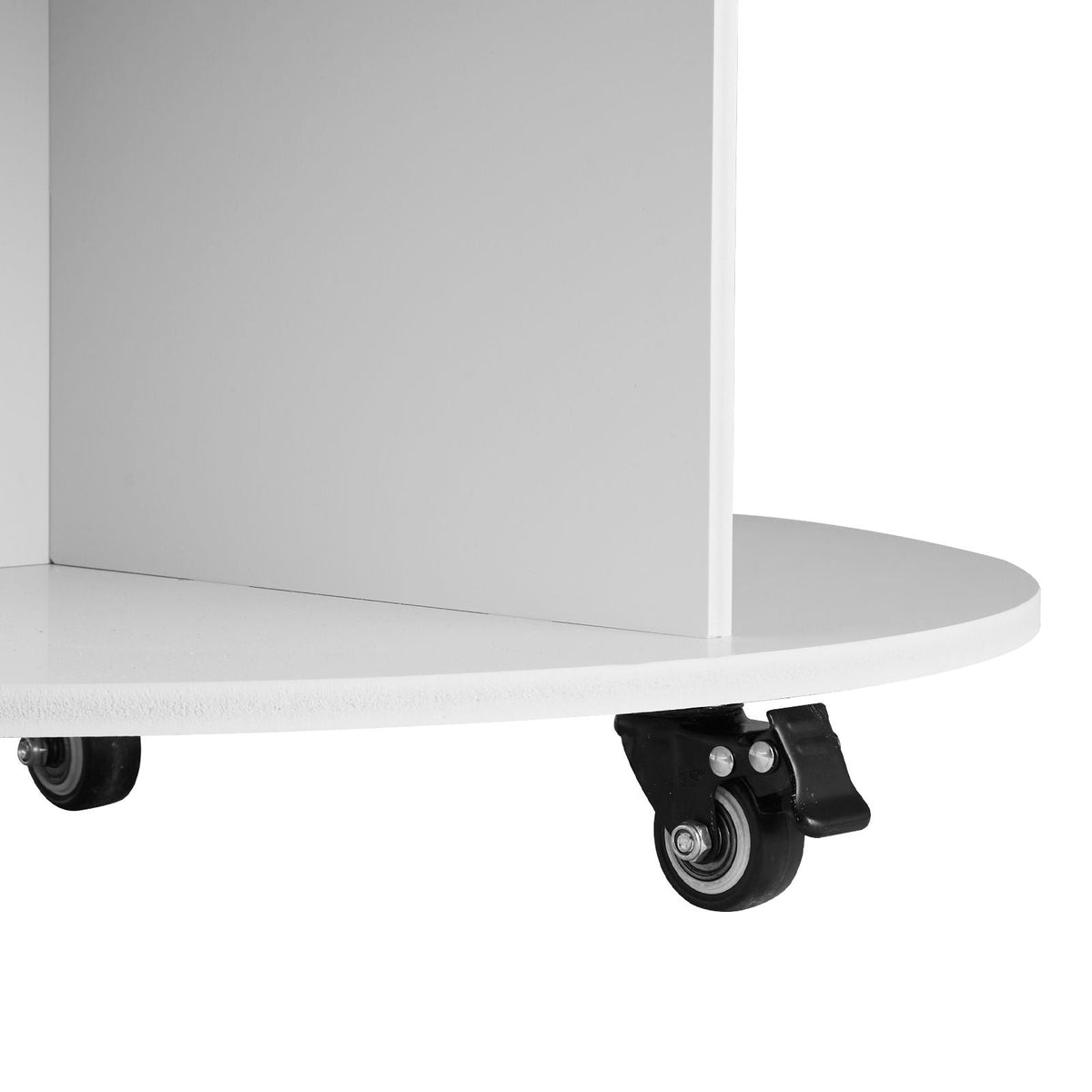 7 Tiers Rotating Shoe Rack Tower with Wheels, Movable 360° Spinning Carousel Display, Lazy Susan Organizer Closet Shelf for Living Room, Entryway, White
