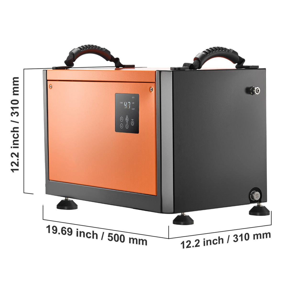 70 Pints Commercial Dehumidifier with Pump, Portable Crawl Space Dehumidifiers for Basement Storage Room Industrial, Auto Defrost/Drainage, Heavy-duty Galvanized Steel, with 2 Drain Hoses