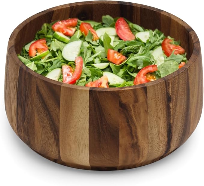 Ironwood Gourmet Acacia Wood Tulip Fuit and Salad Bowl