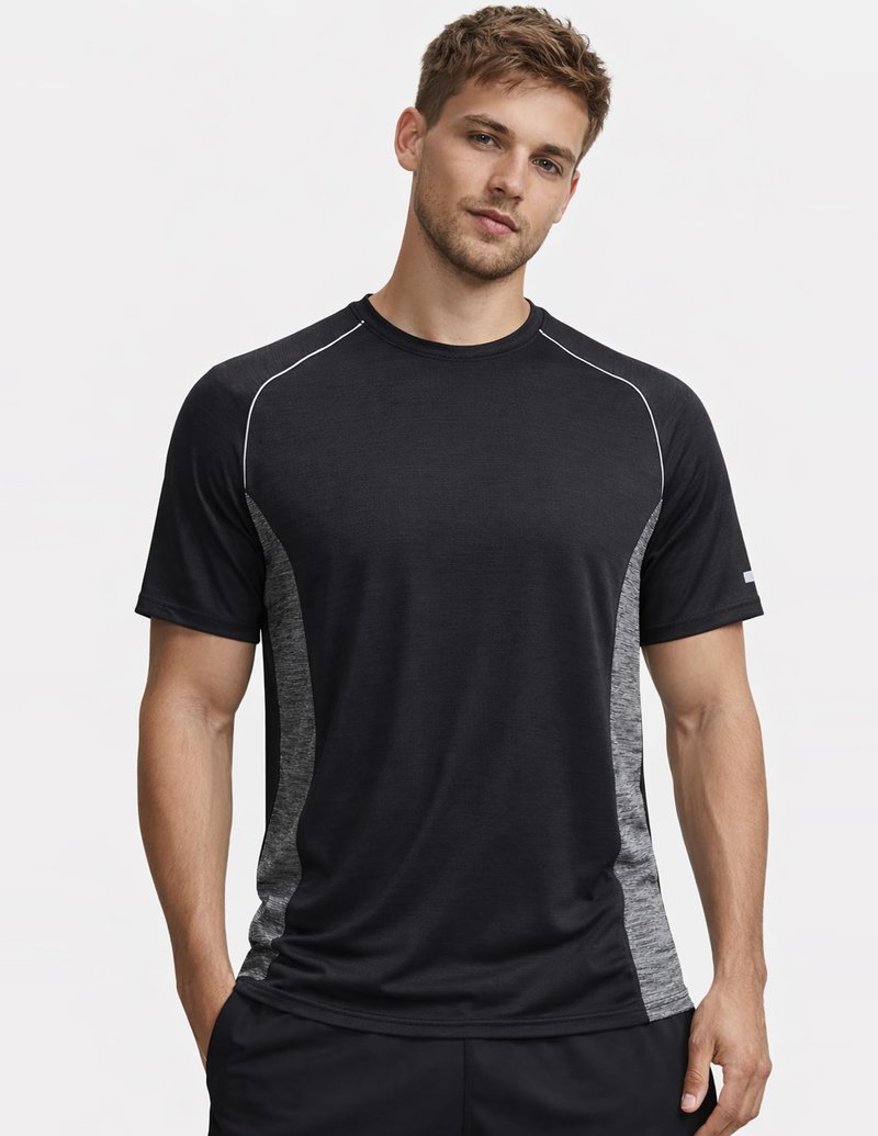 5 Pack Men’s Active Quick Dry Crew Neck T Shirts | Athletic Running Gym Workout Short Sleeve Tee Tops Bulk (Set 5, 5X-Large) Blacks