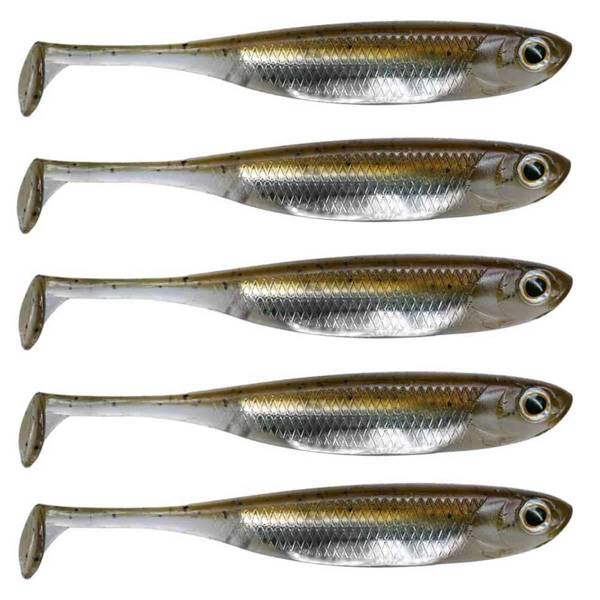 QualyQualy Soft Plastic Swimbait Paddle Tail Soft Lures 2.75" Shad Lure Shad Bait Bass Bait Shad Minnow Soft Swim Bait for Bass Trout Walleye Crappie Pike (5#, 2.75in - 6Pcs)