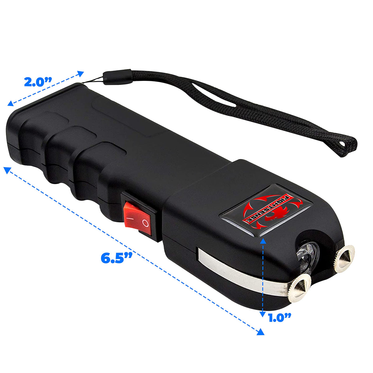 FIGHTSENSE Havey Duty Flashlight stun Gun for Women self Defense, Anti Grab (Black)