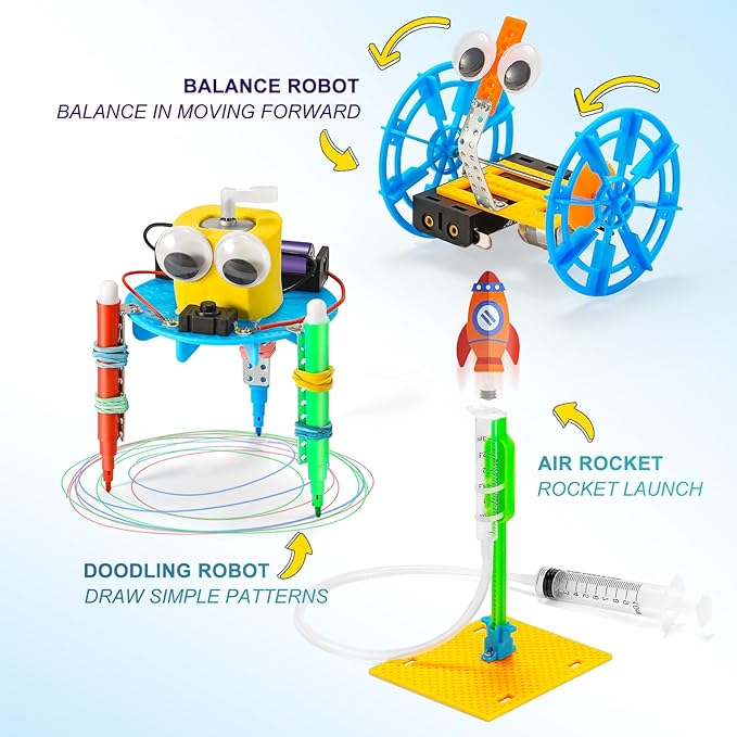STEM Robotics Kits for Kids Age 8-12 8-10, Science Kits for Kids 8-12, STEM Toys for Boys Age 8 9 10 12 13 14 Girls Boys Birthday Gifts, Robot Building Crafts 8-12 Engineering Motor Set