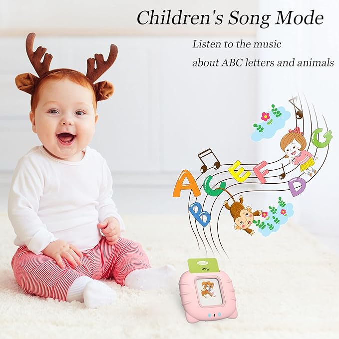 Toddler Learning Toys for 2 3 4 5 Year Old Girls, Autism Sensory Toys for Autistic Children, Speech Therapy Toys, 112 Cards - 224 Sight Words Talking Flash Cards