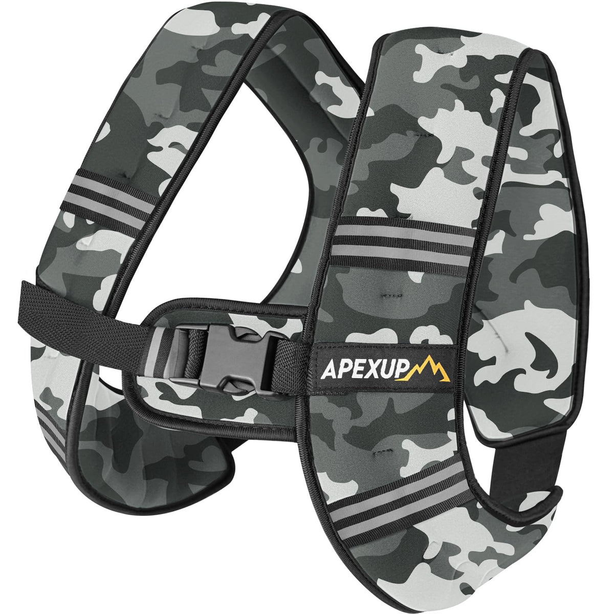 APEXUP 5lbs Weighted Vest Men Women, Weight Vest for Women Workout Equipment for Strength Training Running (Grey Camo)