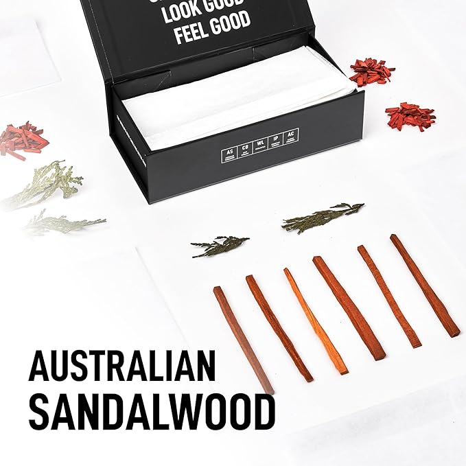 Laundry Sauce - 02 Sets of Luxury Scented Laundry Dryer Sheets Bundle (Australian Sandalwood and Siberian Pine), Premium Dryer Sheets with High-End, Sophisticated Fragrances