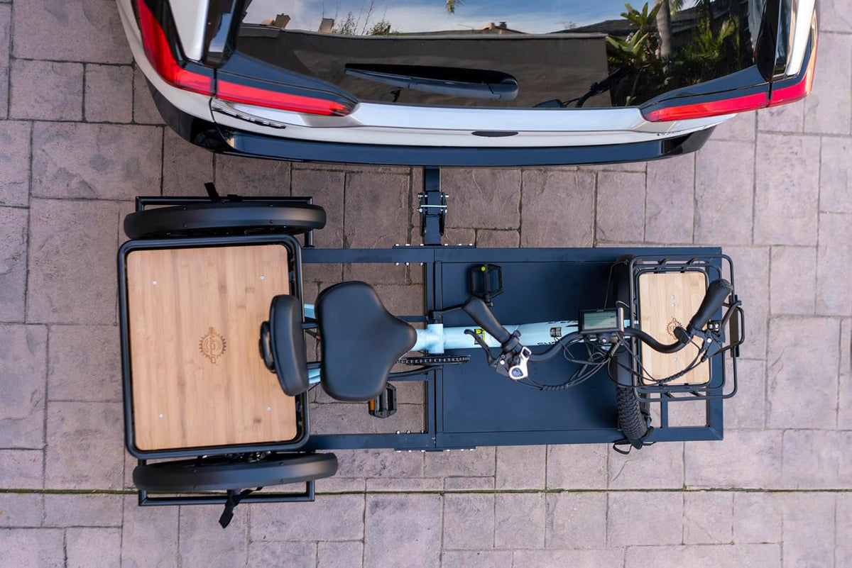 Hitch Rack for Electric Trike Foldable Steel Alloy Trailer Tricycle Hitch Rack Carrier, 500 lb. Capacity
