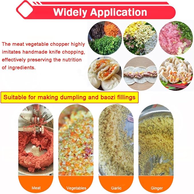JARYANNIX 24L Commercial Food Chopper Processor Meat Vegetable Grinder