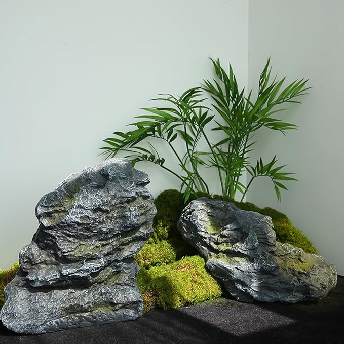 Outdoor Fake Rock Cover Realistic Lightweight Fiberglass Artificial Landscape
