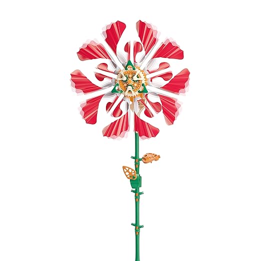 Thames & Kosmos SolarFlower Ruby Ripple STEM Kit | Build a Motorized Solar-Powered Flower with Spinning, Colorful Petals, Educational Gift for Kids Ages 8+, Adults