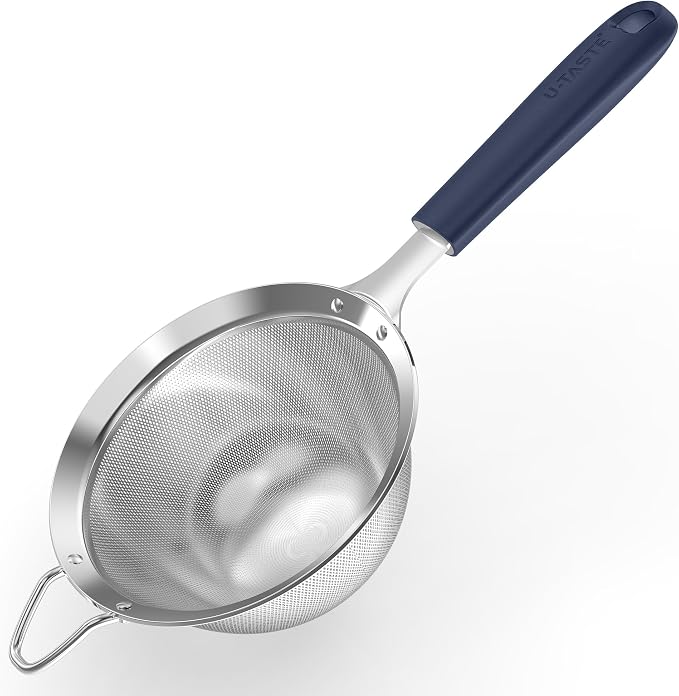 U-Taste Medium Fine Mesh Strainer: 18/8 Stainless Steel 4.73in 30 Mesh Kitchen