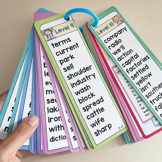 Lachilly 1000 Sight Words Flashcards, Dolch Words List Flash Cards, High Frequency Word Lists, ESL Teaching Materials, Vocabulary Building, Essential Teacher Teaching Aids for Primary School