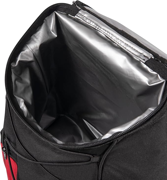 Picnic TIME Disney Mickey Mouse Backpack Cooler, Insulated Leakproof Soft Cooler Backpack, Waterproof Lunch Bag, Portable Hiking Backpack Ice Chest for Picnic, Beach, Camping & Travel (Black Red)