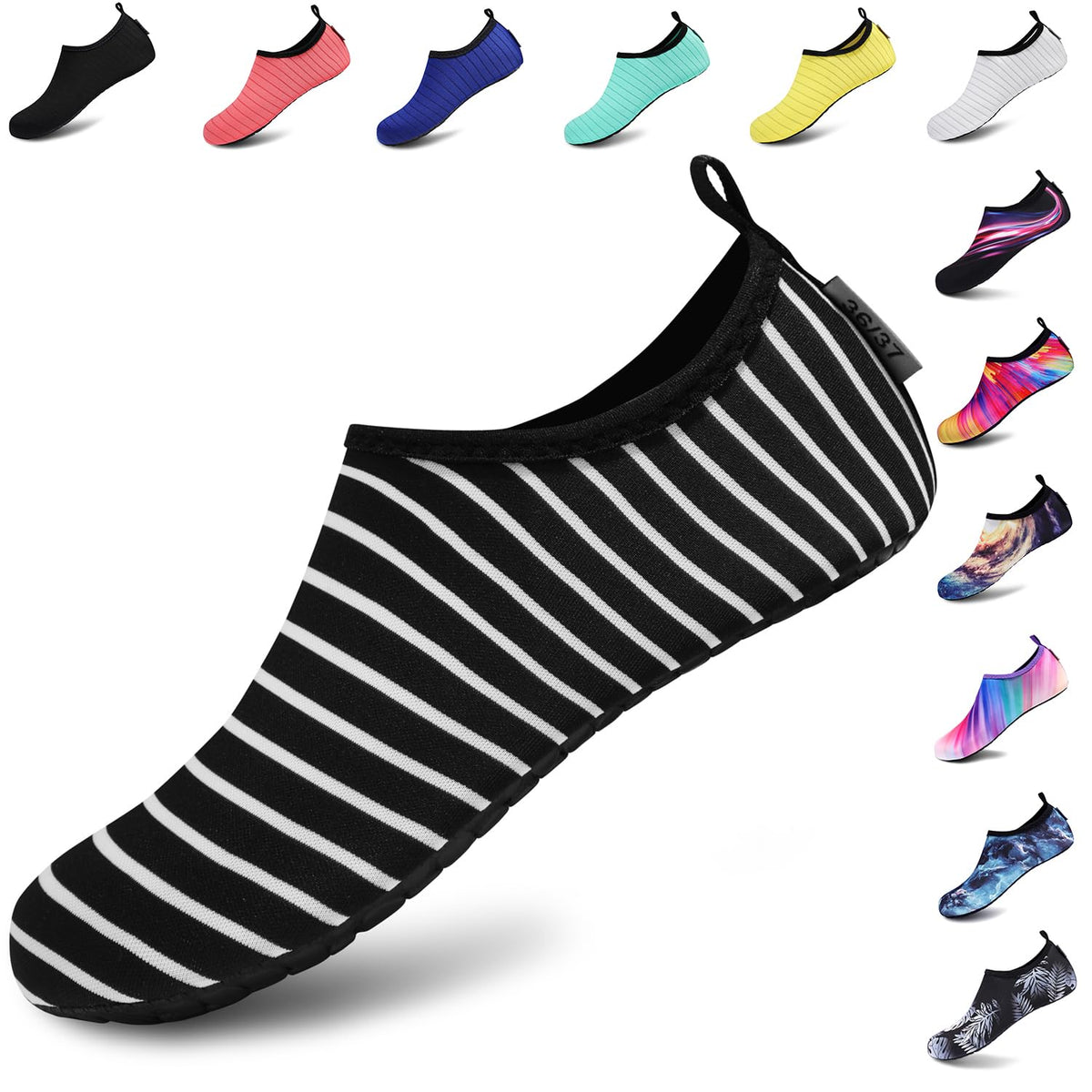 VIFUUR Water Sports Unisex Shoes BlackStripes - 13.5 W US / 12 M US (46)